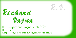 richard vajna business card